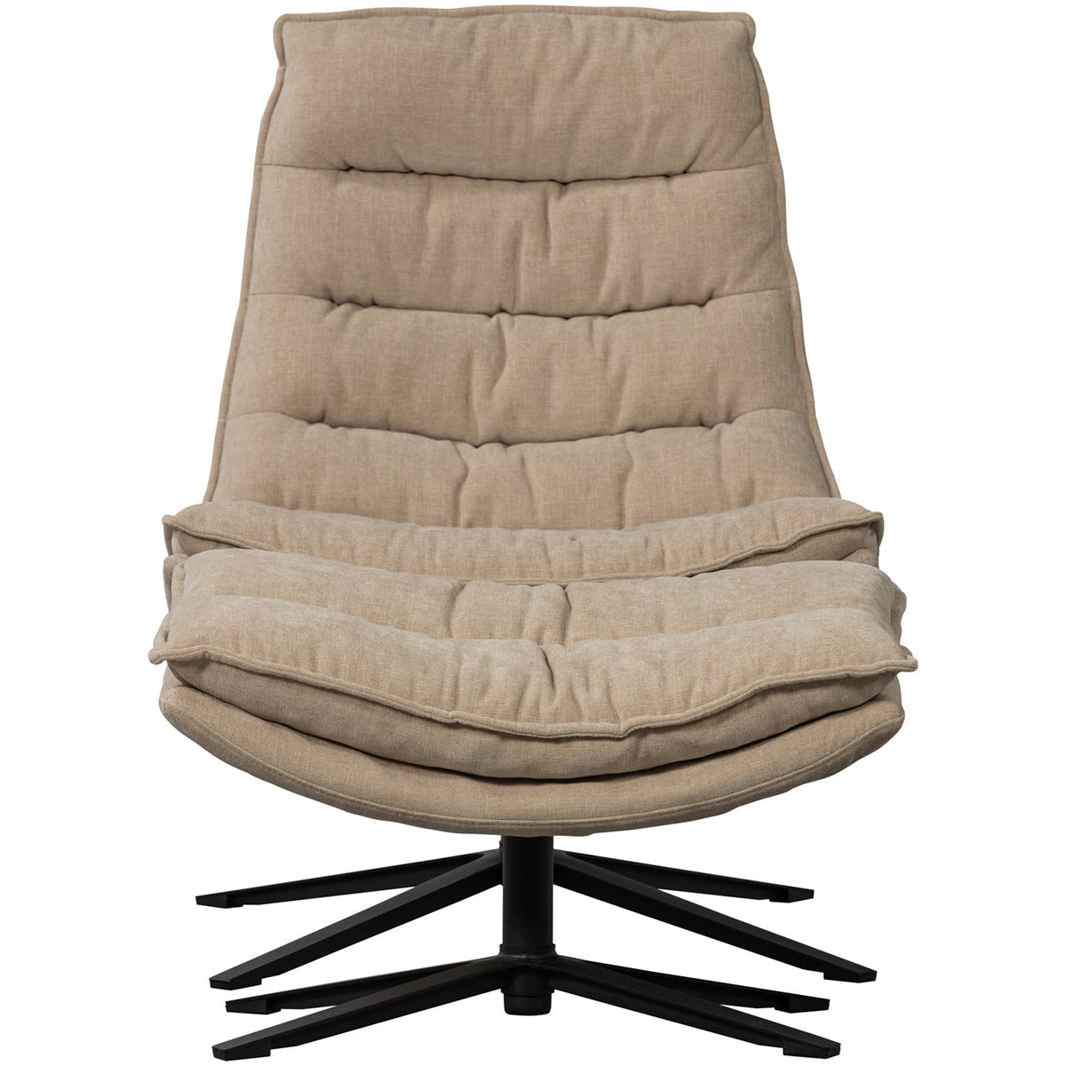 Kube Swivel Armchair with Hocker