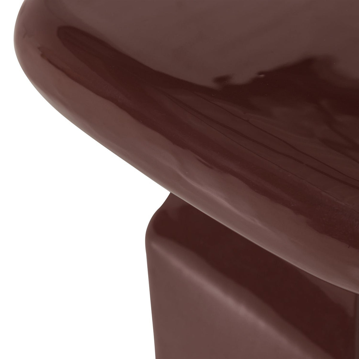 Lova Burgundy Red High Gloss Side Table
