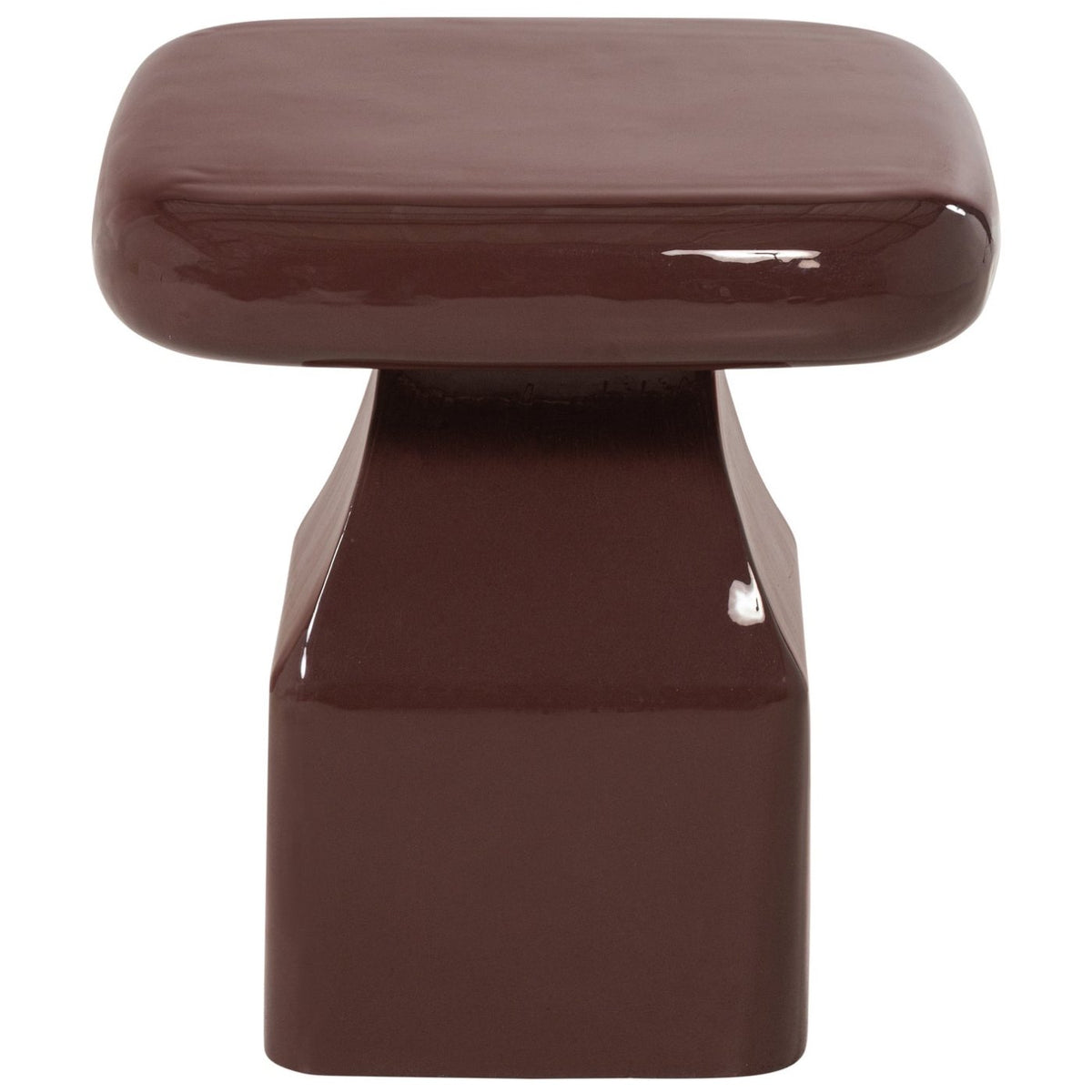 Lova Burgundy Red High Gloss Side Table