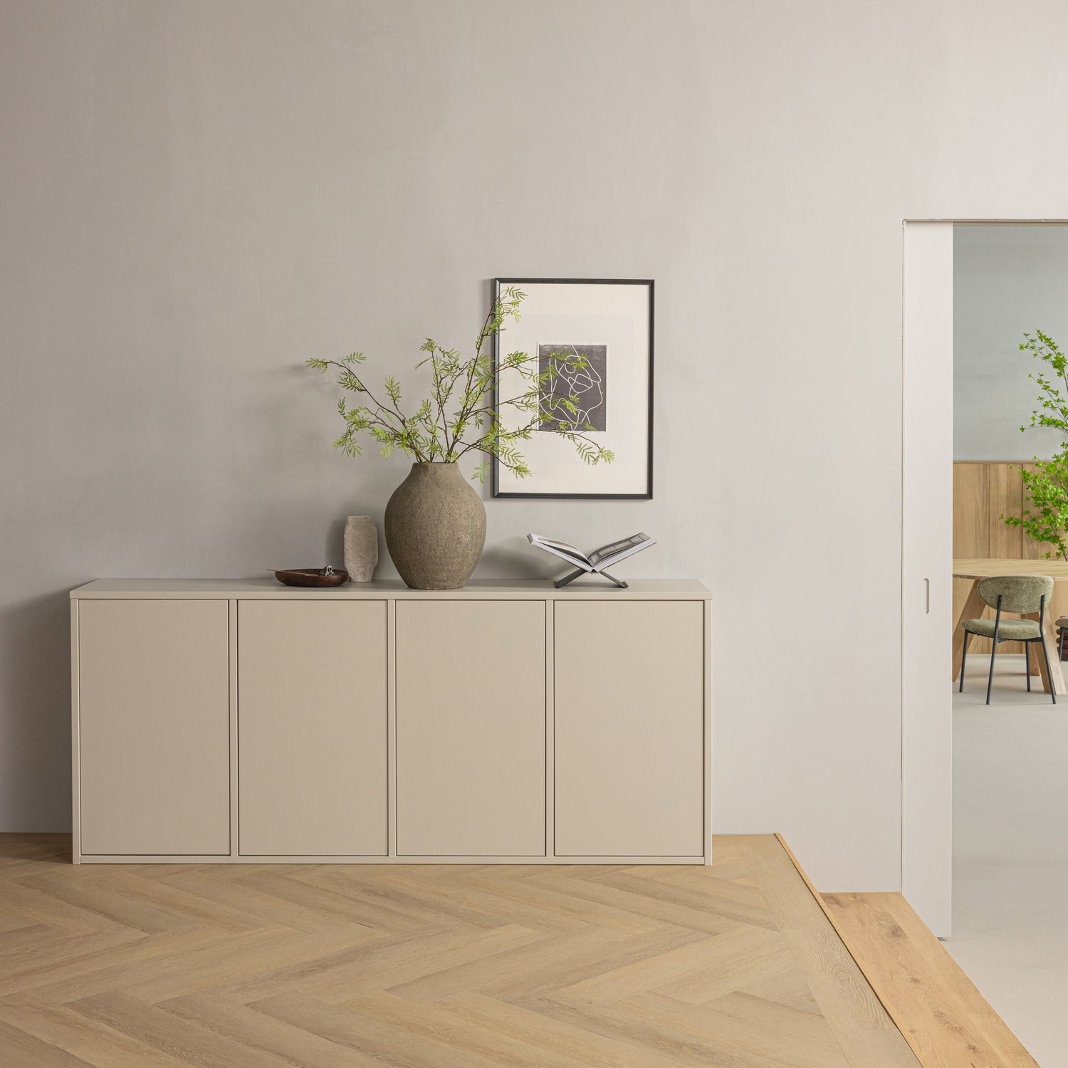 Merel Pine Wood Sideboard