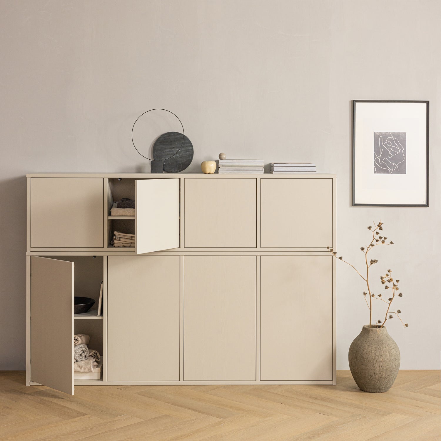 Merel Pine Wood TV Unit