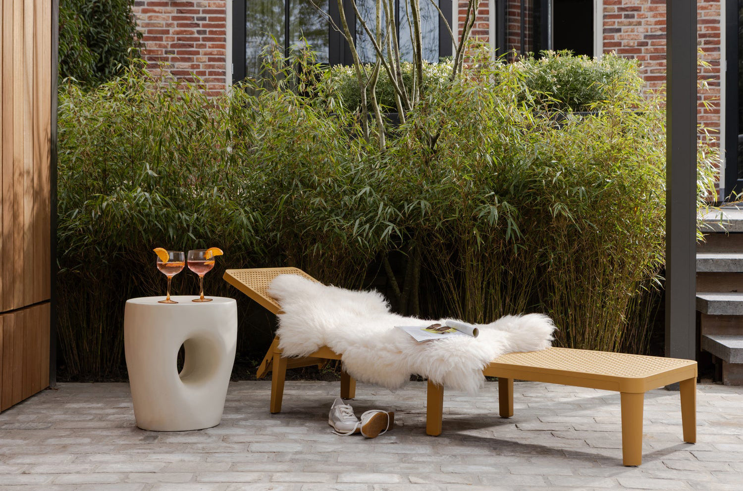 Mica Natural Garden Side Table