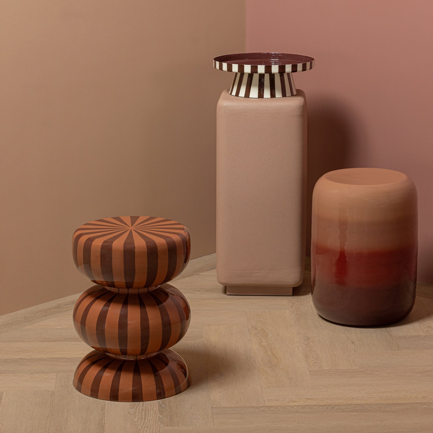 Nuro Multicolour High Gloss Side Table