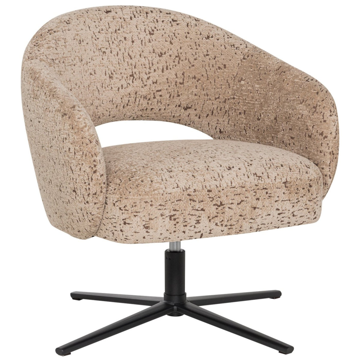 Pico Velvet Structured Swivel Armchair