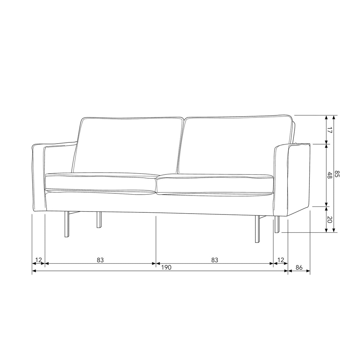Rodeo 2.5 Seater Sofa