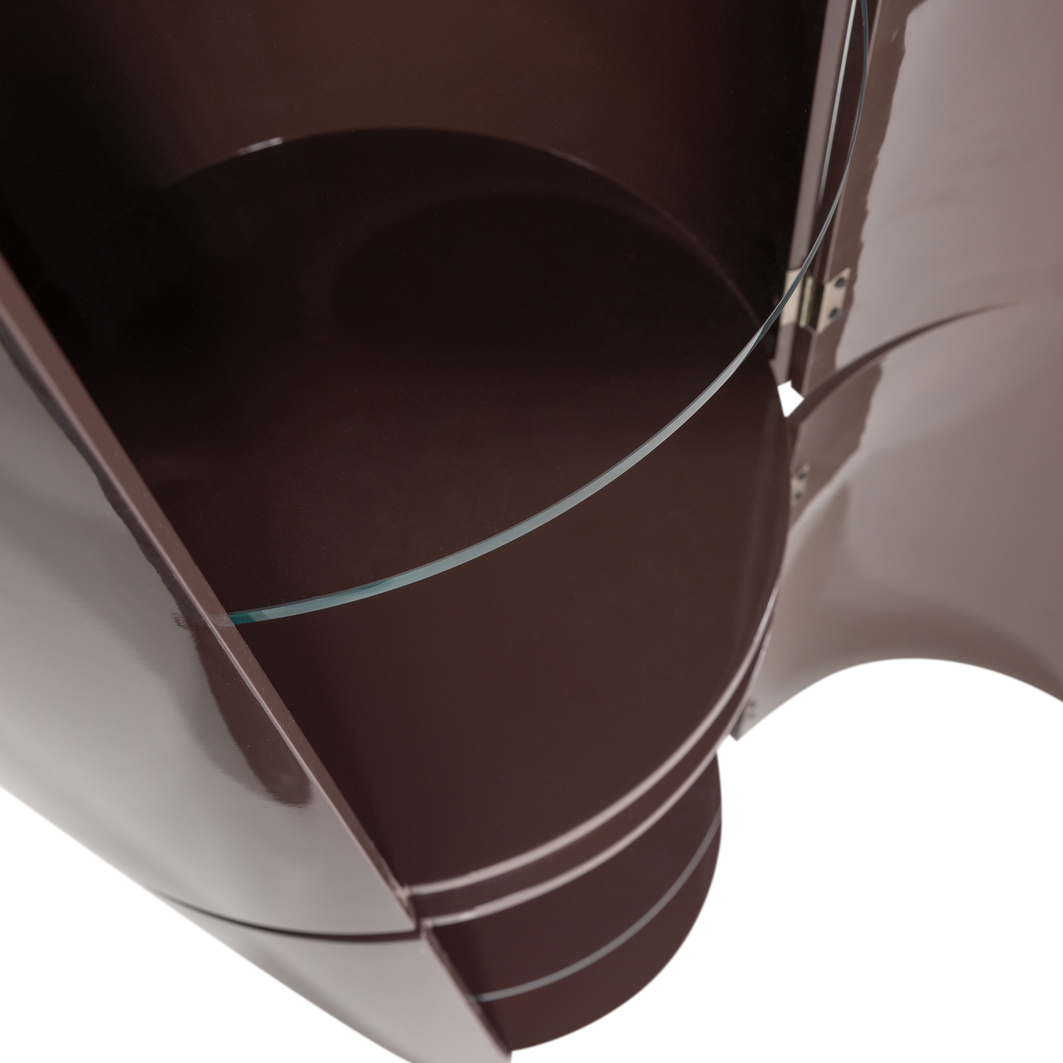 Sera Dark Brown Gloss Round Cabinet