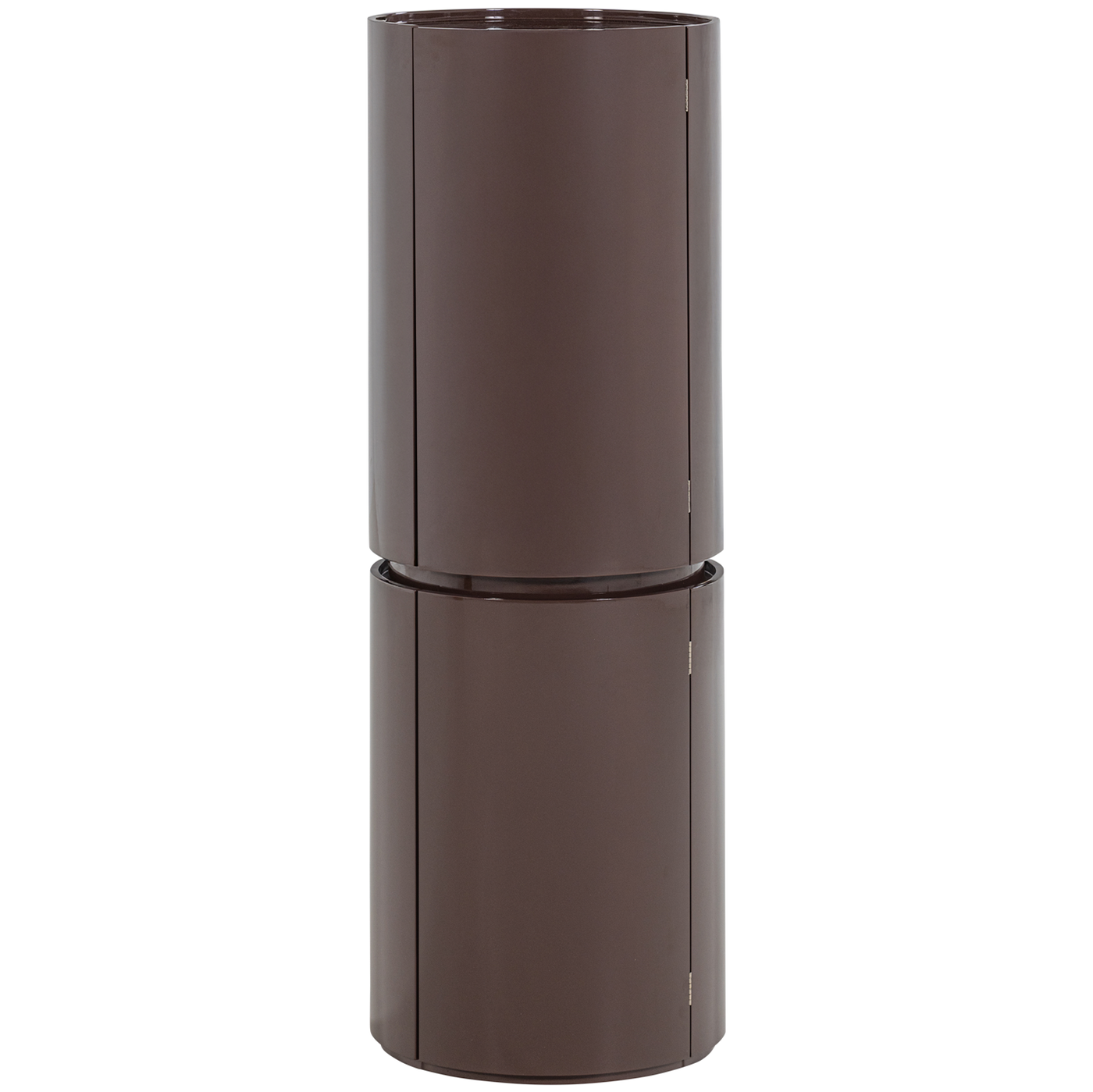 Sera Dark Brown Gloss Round Cabinet