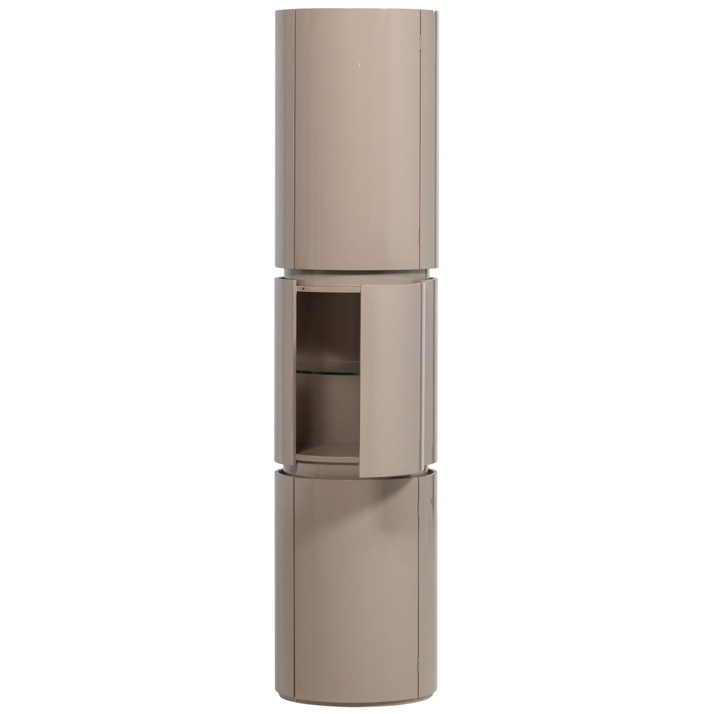 Sera Sand Gloss Round Cabinet