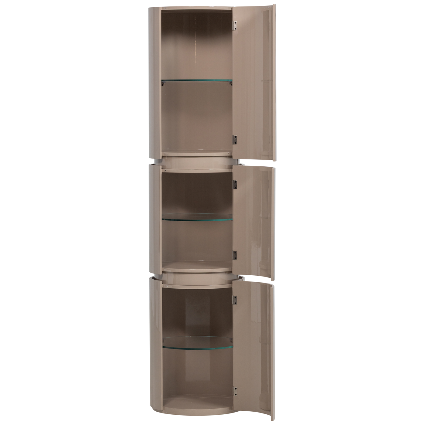 Sera Sand Gloss Round Cabinet