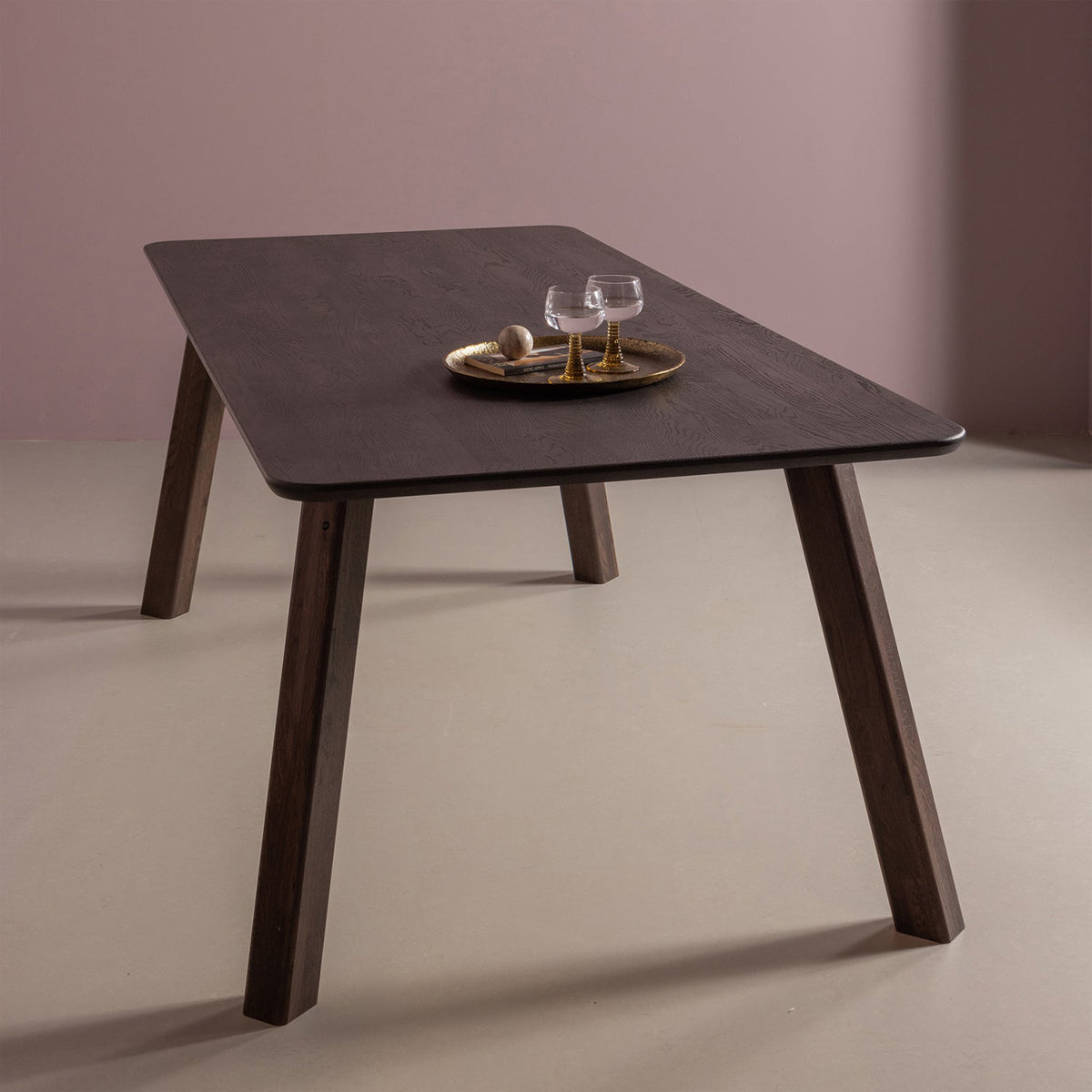 Tablo Mystic Brown Rounded Dining Table