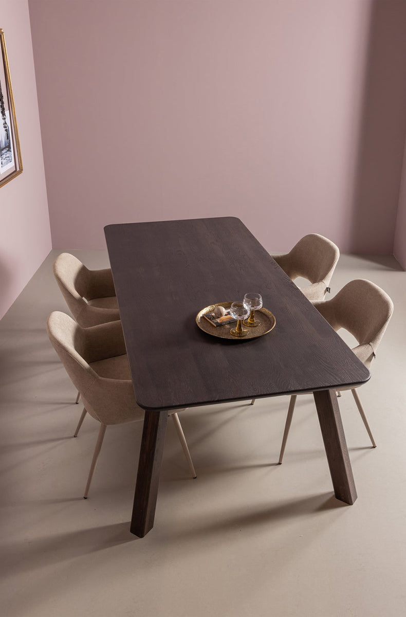 Tablo Mystic Brown Rounded Dining Table