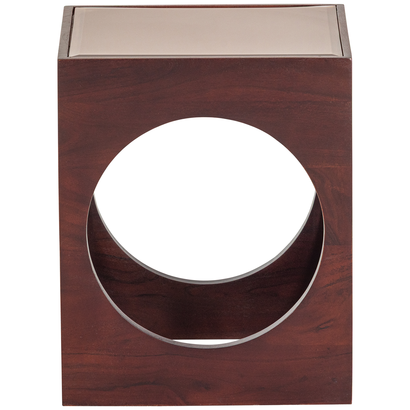 Trax Brown Acacia Wood Side Table
