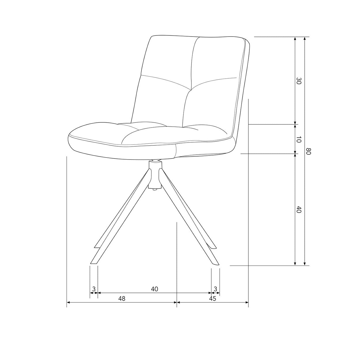 Vinny Swivel Dining Chair