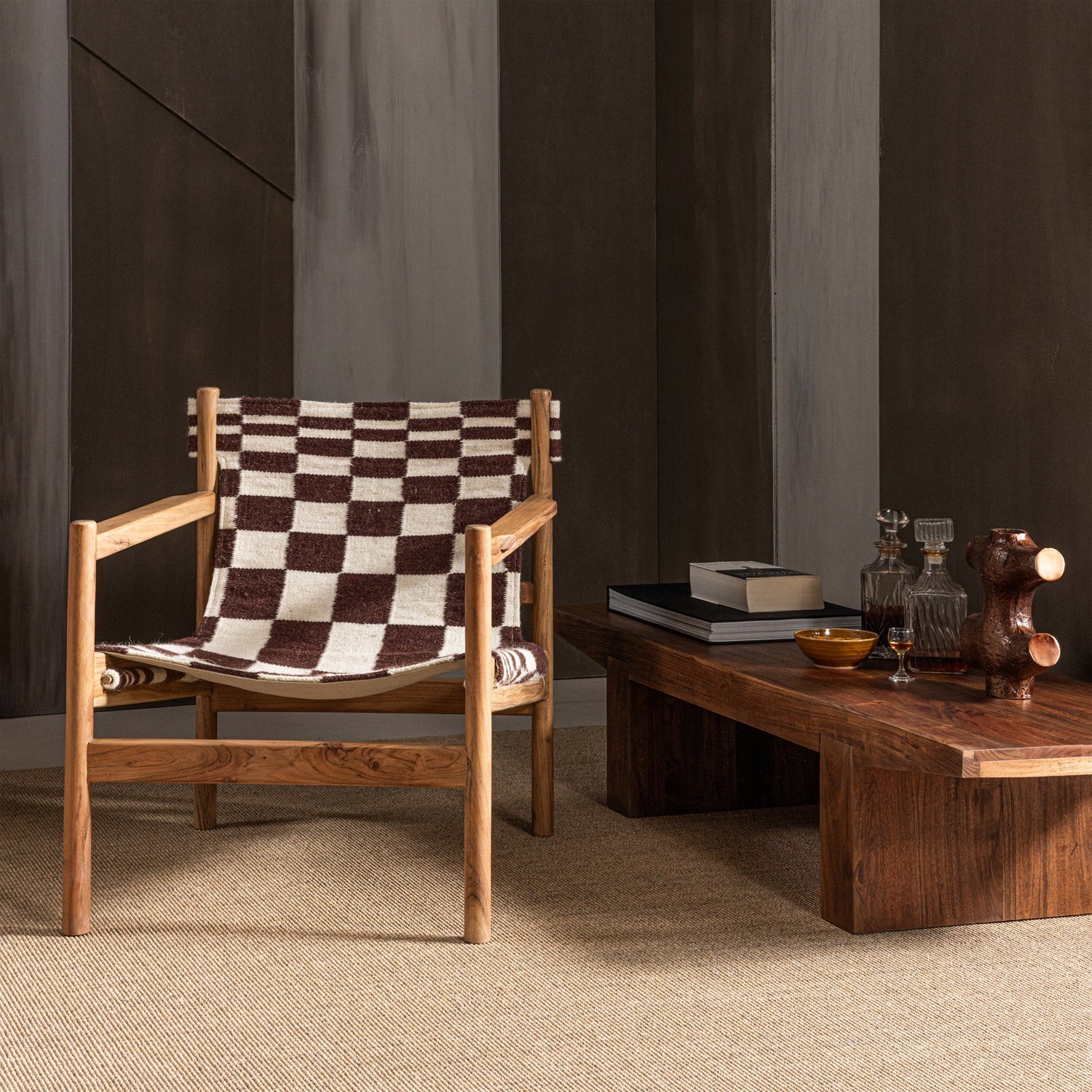 Zano Armchair with Kelim Seat