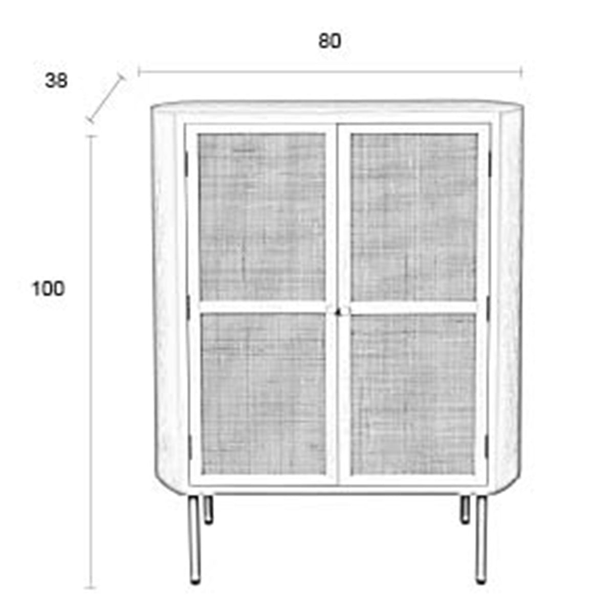 Amaya Low 2 Doors Cabinet