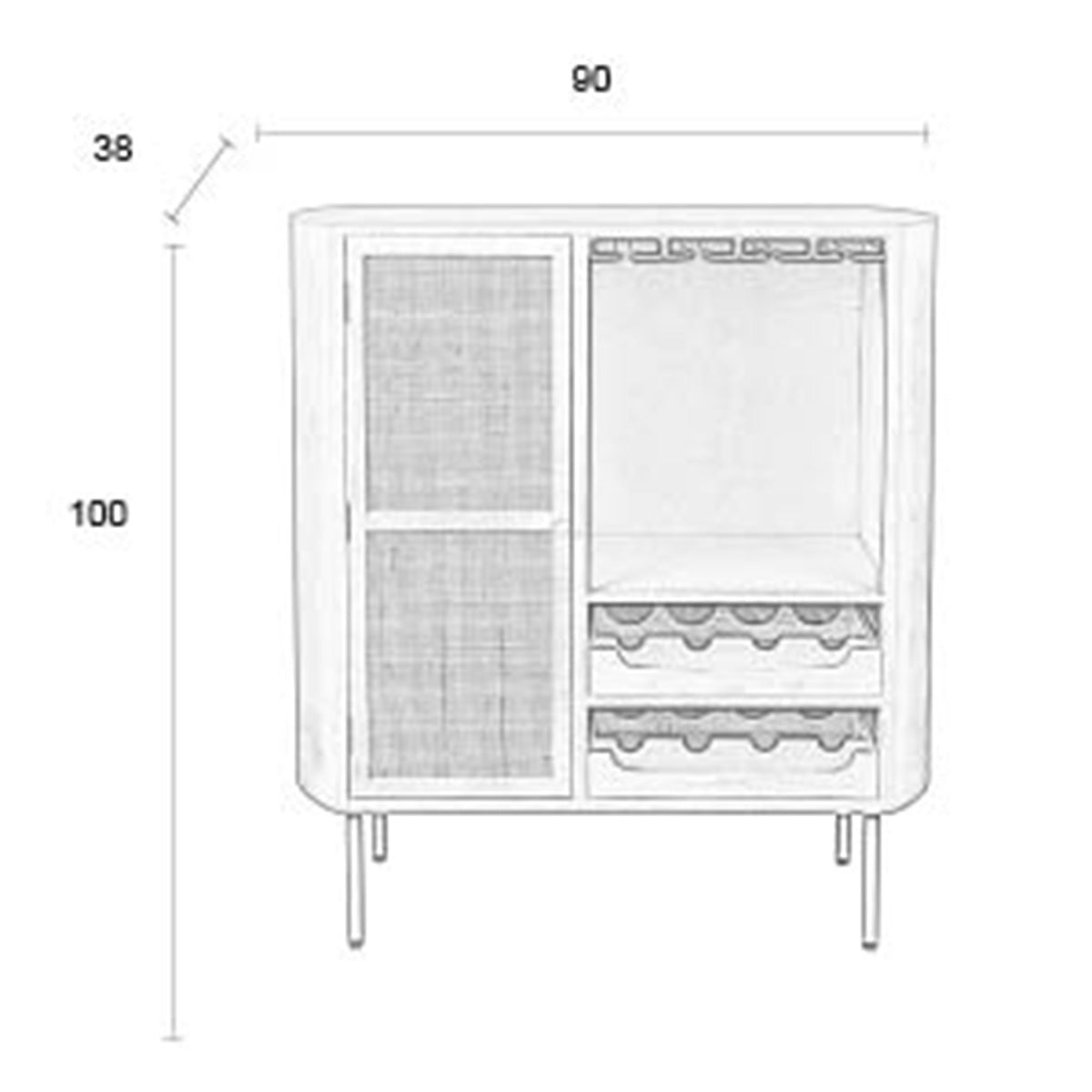 Amaya Low Wine Cabinet