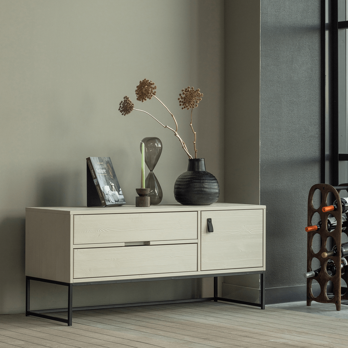 Silas Dust Pine Wood TV Unit - WOO .Design