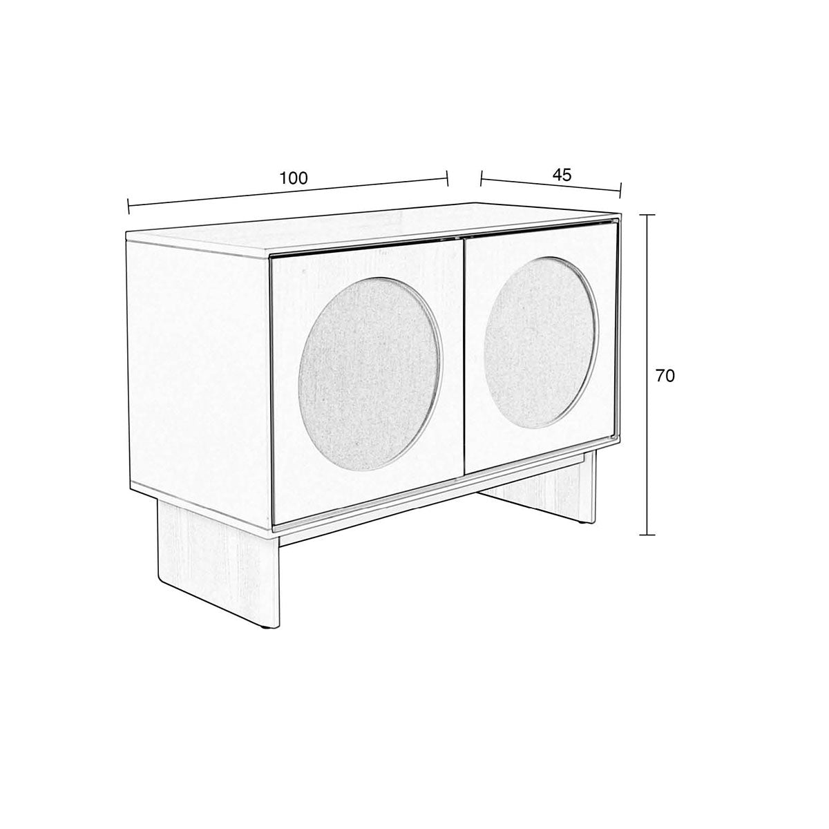 Twin Beige 2 Doors Sideboard - WOO .Design