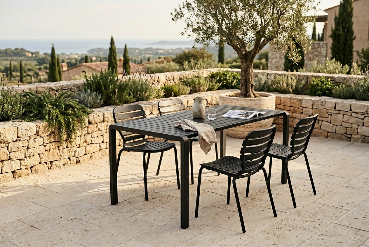 Vondel 168.5 Garden Table Set with Chair