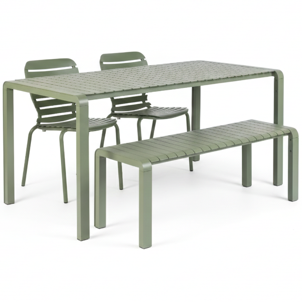 Vondel 168.5 Garden Table Set with Chair and Bench