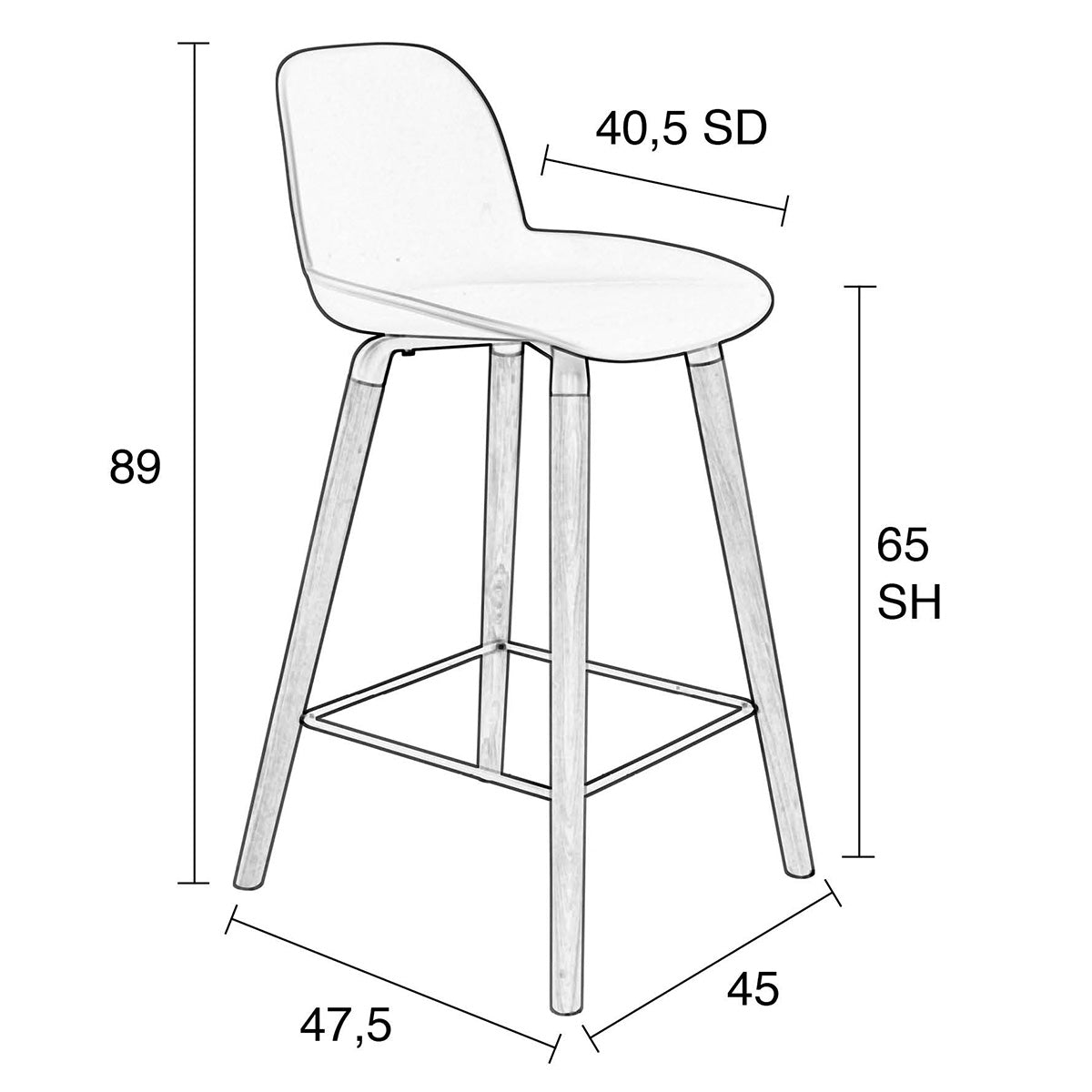 Albert Kuip Counter Stool