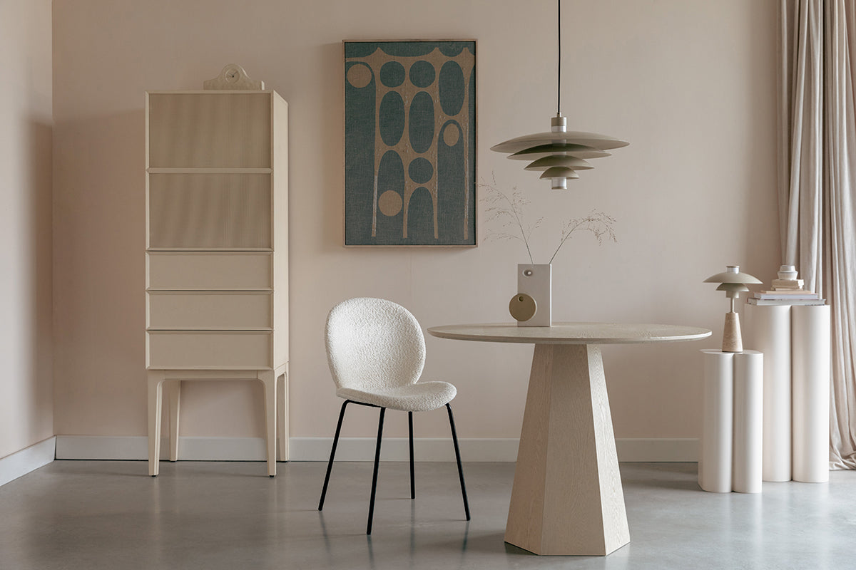 June Beige 1 Door 3 Drawers Cabinet - WOO .Design