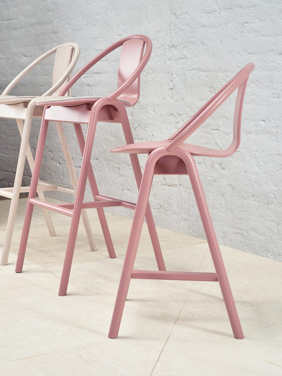 Again Upholstered/Wood Barstool - WOO .Design