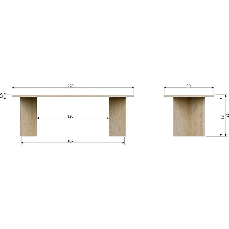 Angel Natural Oak Veneer Dining Table - WOO .Design