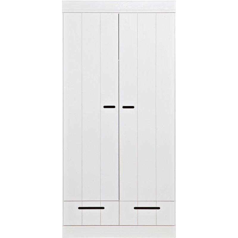 Connect Basic Pine Wood 2 Doors 2 Drawers Strip Doors Cabinet - WOO .Design