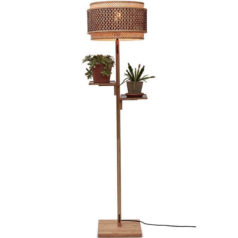 Bhutan Floor Lamp with Shelves