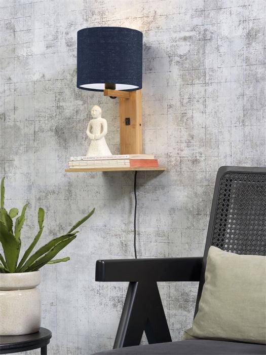 Andes Natural Wall Lamp with Shelf