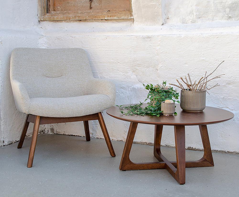 Hellerup Walnut Round Coffee Table - WOO .Design