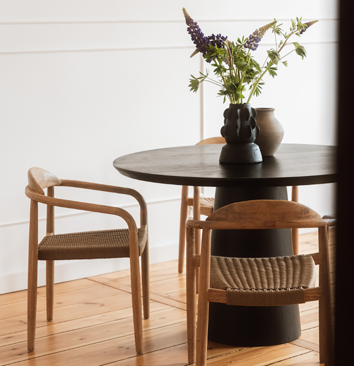 Gio Oak Wood Round Dining Table