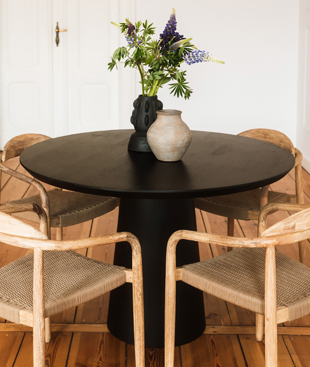 Gio Oak Wood Round Dining Table
