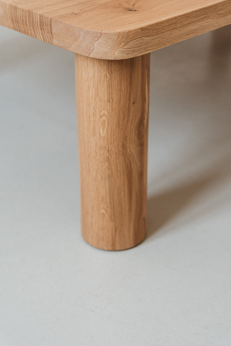 Rollo Oak Wood Coffee Table Set