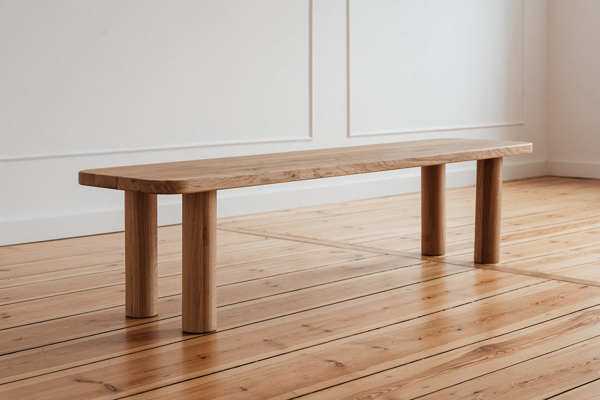 Rollo Oak Wood Bench