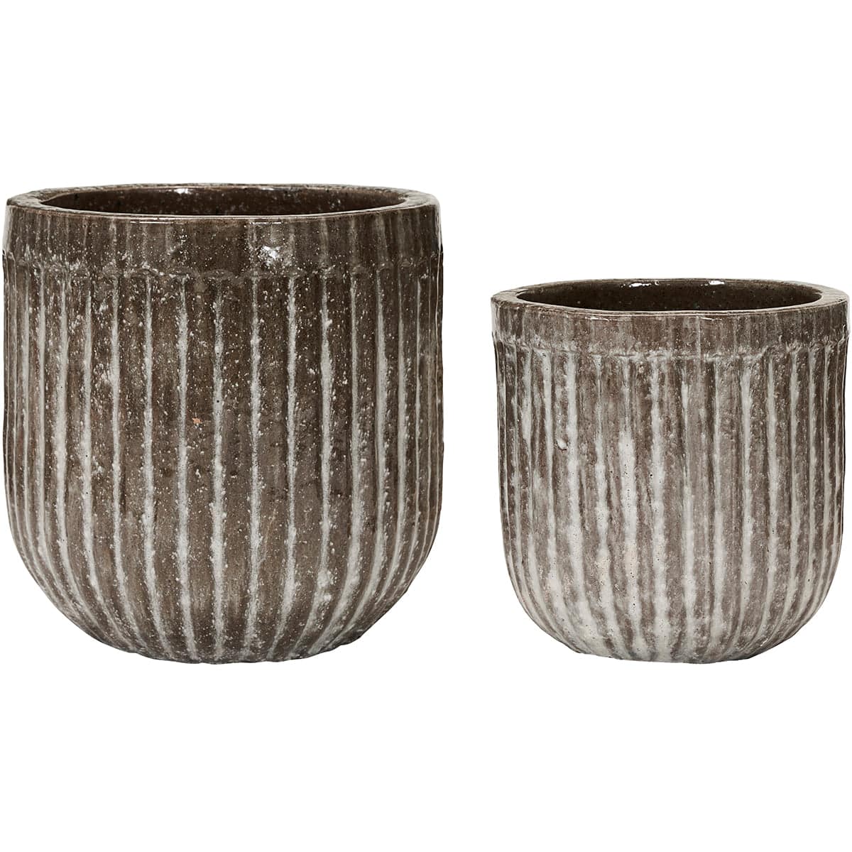 Pharao Grey/Brown Planter (2/Set)