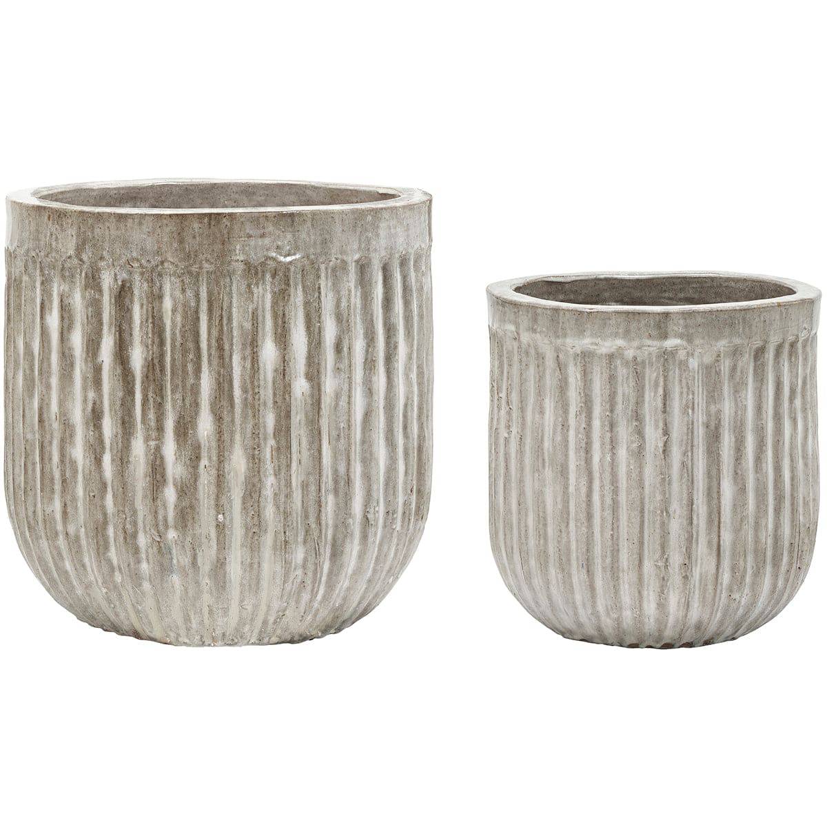 Pharao Grey/Brown Planter (2/Set)