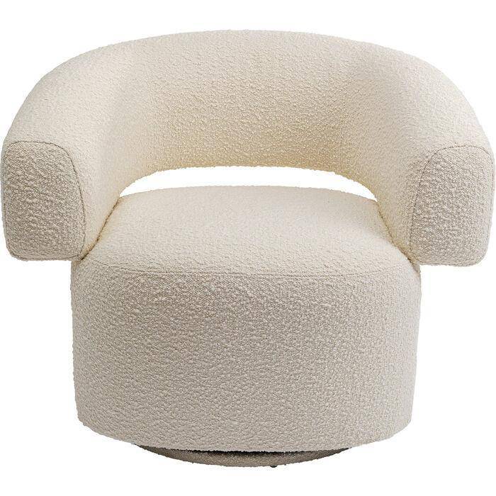 Maye Cream Swivel Armchair
