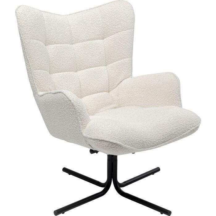 Oscar Cream Boucle Swivel Armchair (Display/Discontinued Collection)