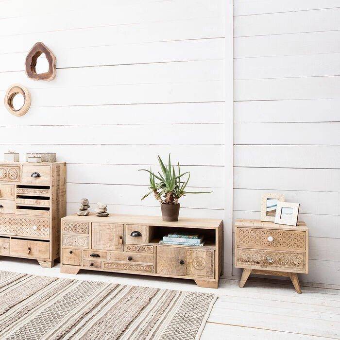 Puro Small Natural Mango Wood Dresser