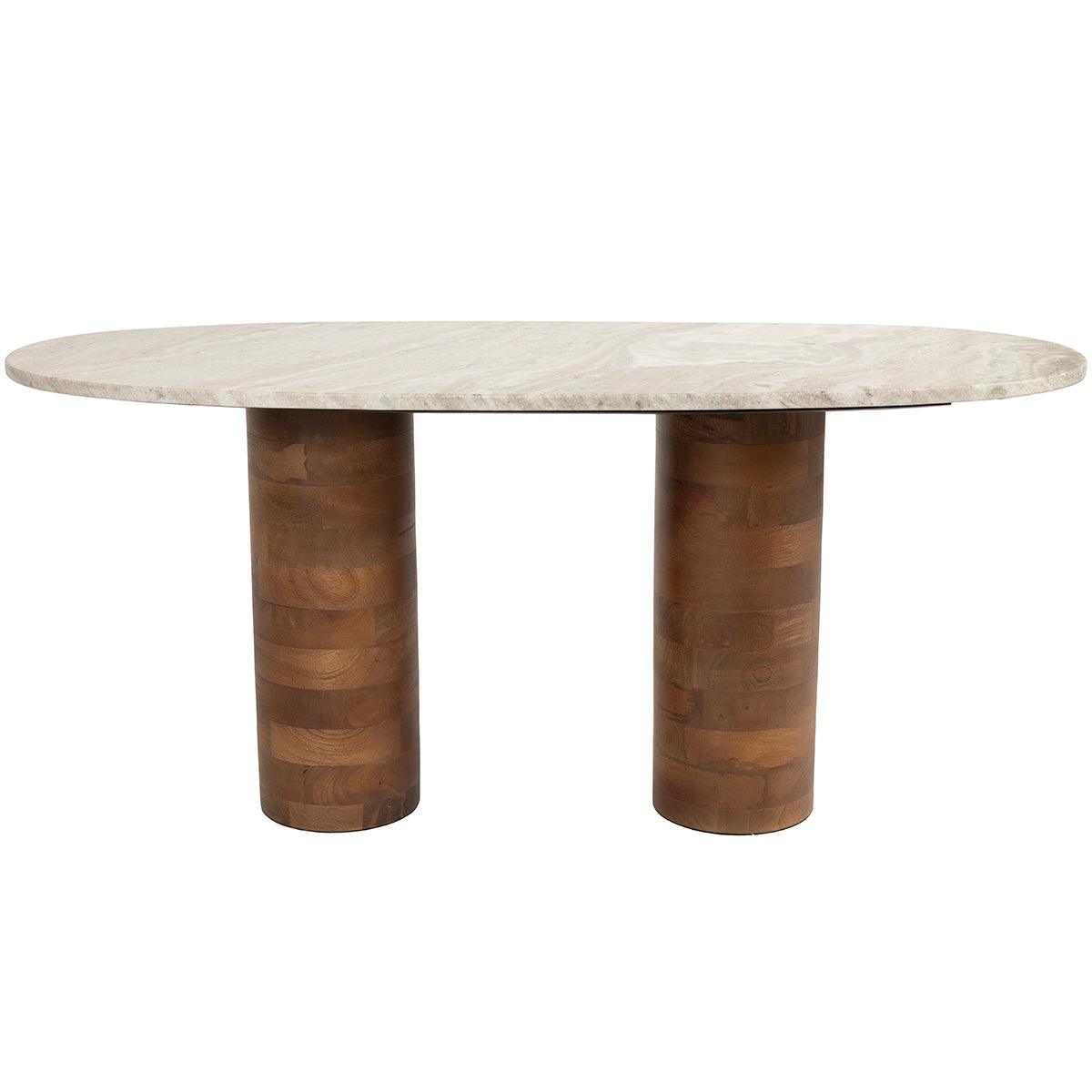 Kouk Marble/Mango Wood Coffee Table - WOO .Design