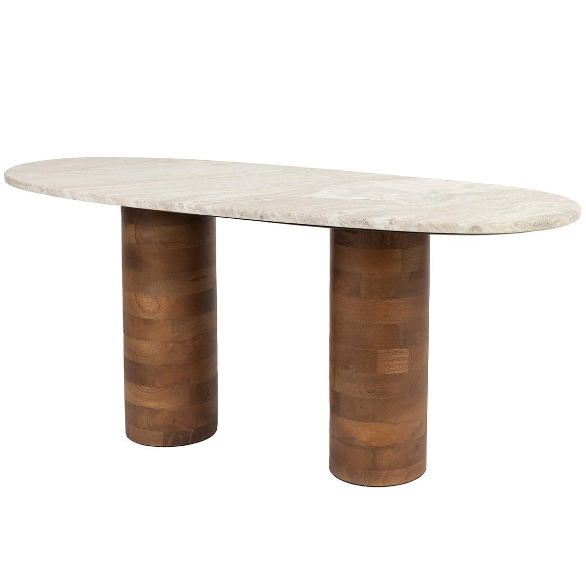 Kouk Marble/Mango Wood Coffee Table - WOO .Design
