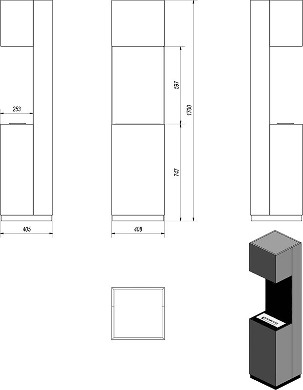 Sierra White Bio Fireplace