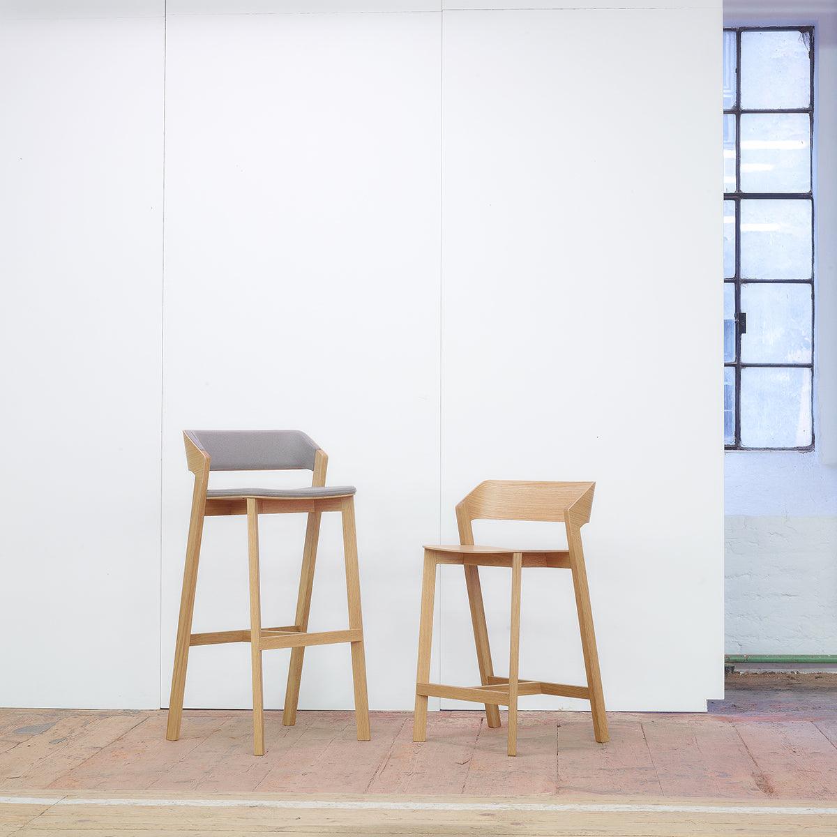 Merano Upholstered/Wood Barstool - WOO .Design