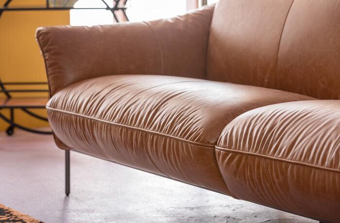 Napa Brown Leather Sofa - WOO .Design