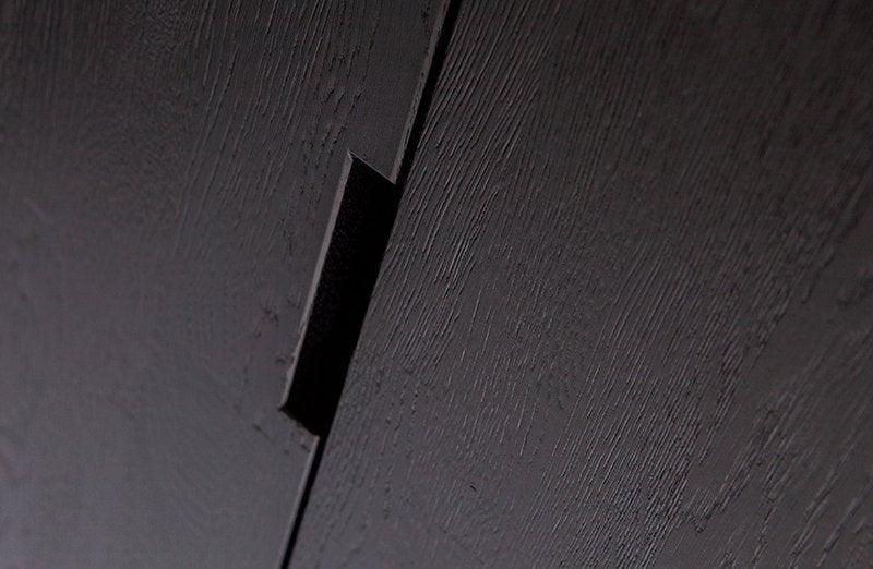 Silas Blacknight Brushed Ash Wood Slim Cabinet - WOO .Design