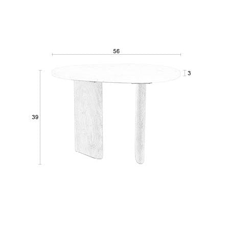 Tanda Marble/Acacia Wood Side Table - WOO .Design