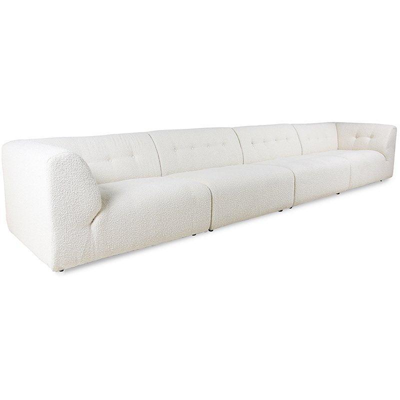 Vint Boucle Cream Couch - Element Left 1.5-Seat - WOO .Design
