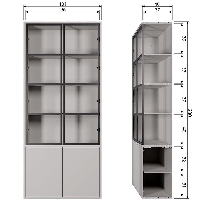Basic 4 Doors Display Cabinet